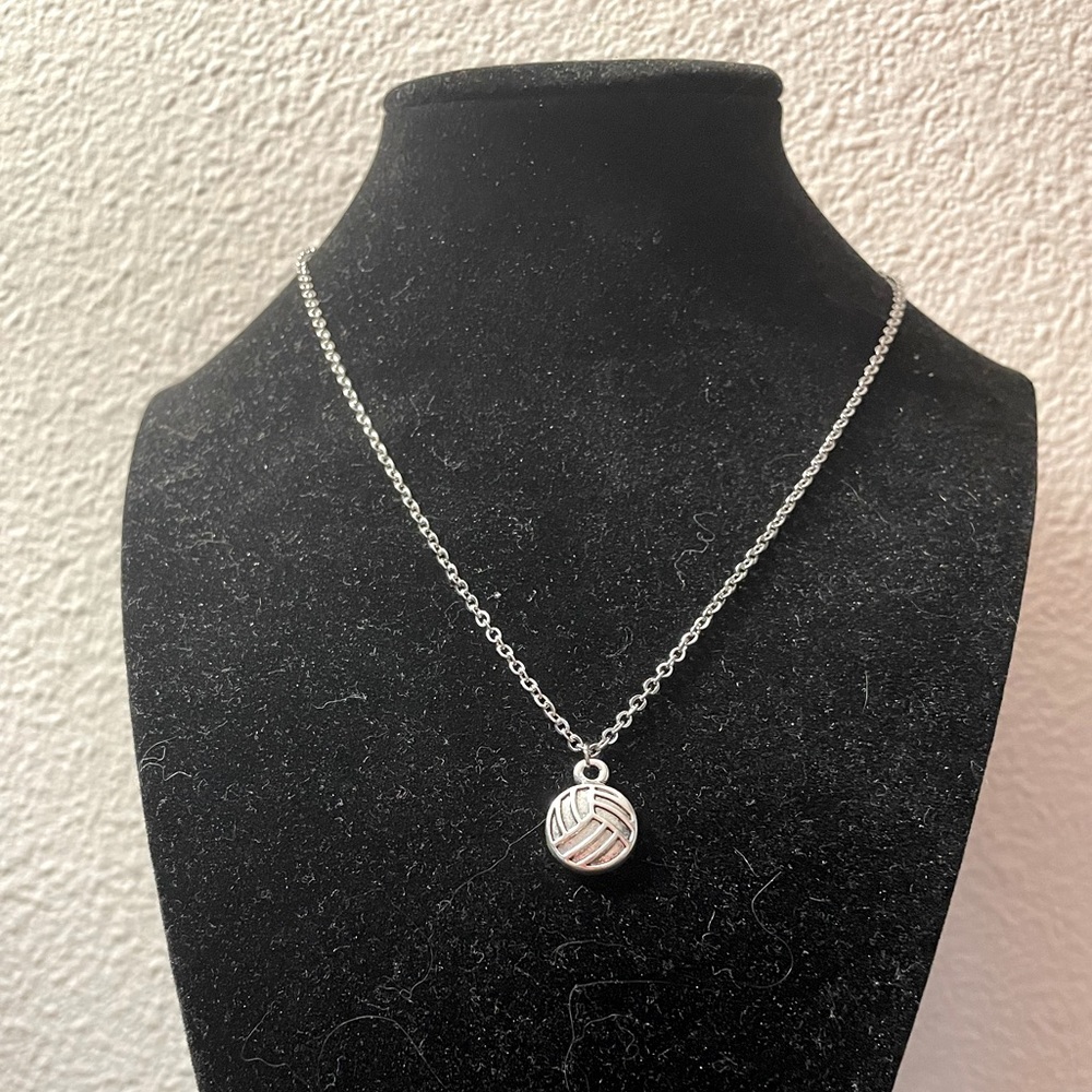 Handmade Volleyball Pendant Necklace